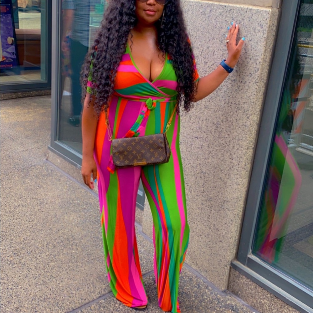 Rainbow one piece jumpsuit